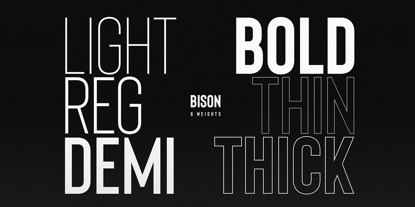 Ejemplo de fuente Bison Demi Bold